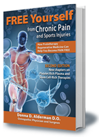 FREE Yourself from Chronic Pain and Sports Injuries book written by a leading regenerative medicine doctor, book and supplement offer