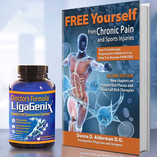 FREE Yourself from Chronic Pain and Sports Injuries book and nutritional supplements half price offer
